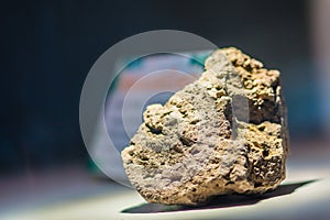 Basalt with a vesicular texture, It's also called vesicular basa