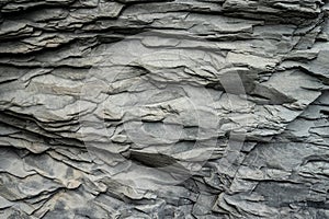 Basalt volcanic rock formations in Reinisfjara beach near Vik in northern Iceland