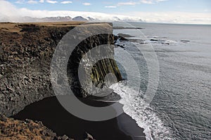 Basaltic bird cliffs photo