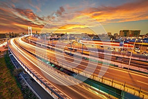 Basarab Bridge in Bucharest, Romania.