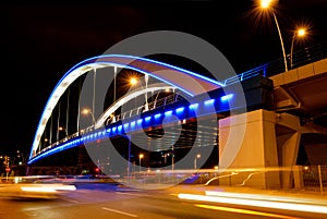 Basarab bridge in the night