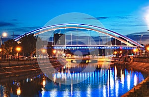 Basarab bridge in the night