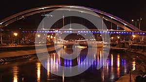 Basarab bridge at night