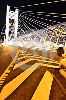 Basarab bridge by night - light architecture