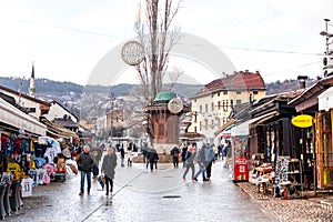 Bascarsija is Sarajevo's old bazaar and the historical center of the city, Bosnia and Herzegovina