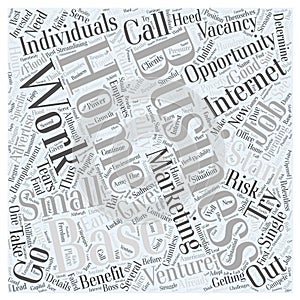 Base business home internet marketing opportunity small word cloud concept background