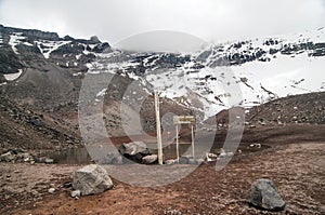 Base Camp 2 at Chimborazo Volcano in Ecuador