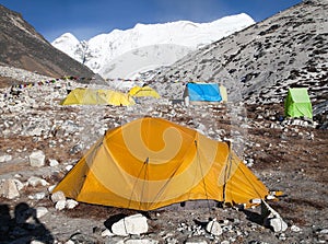 Base Camp of Island Peak (Imja Tse) near Mount Everest photo
