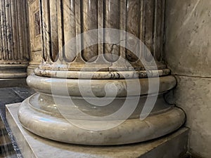 Base of column in the Basilica of Saint Paul, Rome