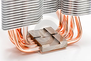 The base of the CPU cooler and the heat pipes