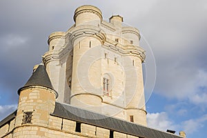 At the base of the donjon of the Chateau de Vincennes