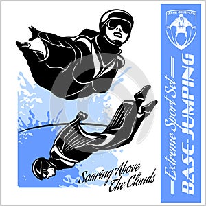 Base-Jumping - Wingsuit flying. Sport set. photo