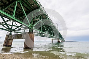 BAse of Mackinac bridge