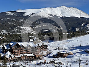 Base ski lodge at peak 8, Breckenridge Ski Resort in Colorado.