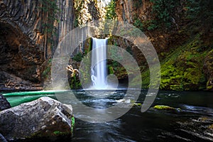 At the Base of Toketee Falls, North Umpqua River, Oregon
