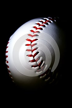 Baseball against dark background