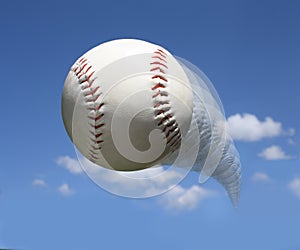 Baseball in air