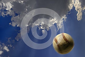 Baseball in air