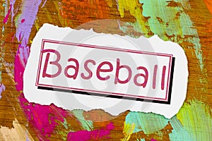 Baseball American sport banner ball team game league softball championship