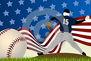 Baseball background ball