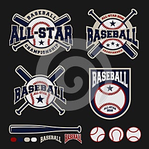 Baseball badge logo design For logos photo