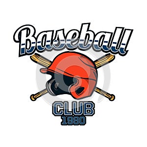 Baseball badge logo emblem template team club 1980