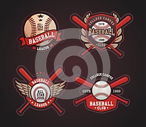 Baseball Badges and Labels, Sport Logo Design