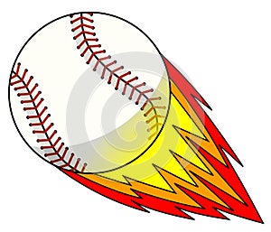 Baseball ball character mascot cartoon explosive hit vector isolated