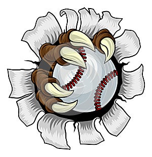 Baseball Ball Claw Cartoon Monster Animal Hand