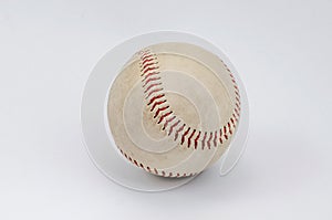 Baseball ball close up on white background. Sport equipment