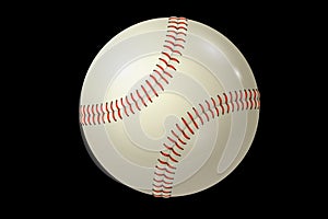 Baseball ball isolated on black background . illustration