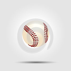 Baseball ball isolated on white with shadow