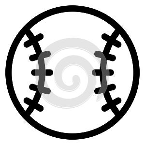 Baseball ball line icon. Sport game symbol