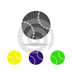 baseball ball multicolored icons. Element of sport icon Can be used for web, logo, mobile app, UI, UX