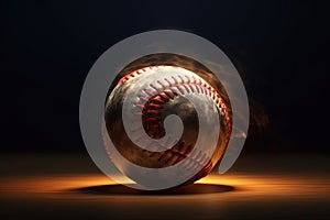 Baseball ball that pulsates with an ethereal glow, responding to the player\'s emotions and skill illustration generative ai