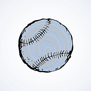 Baseball ball. Vector drawing