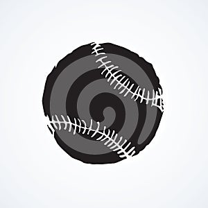 Baseball ball. Vector drawing