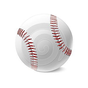 Baseball ball on white background.