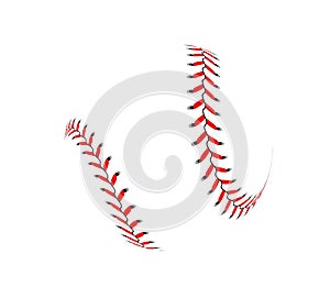 Baseball ball on white background