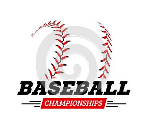 Baseball ball on white background.