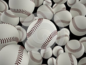 Baseball balls background