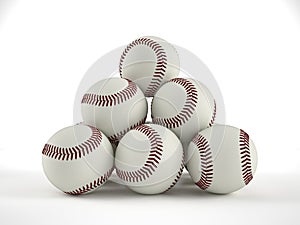 Baseball balls pyramid