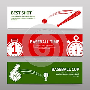 Baseball Banners Set