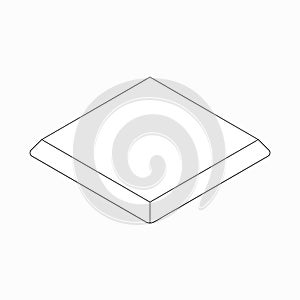 Baseball base icon, isometric 3d style