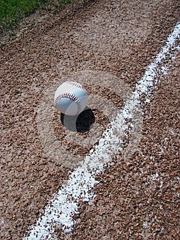 Baseball and Baseline photo