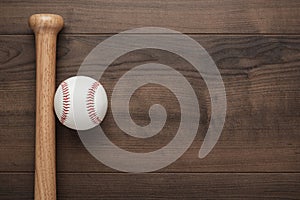 Baseball bat and ball