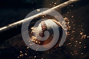 Baseball bat ball equipment. Generate Ai