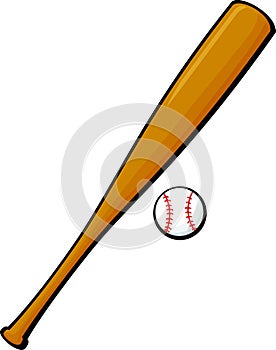 baseball bat and ball vector illustration