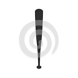 Baseball bat black silhouette icon vector illustration