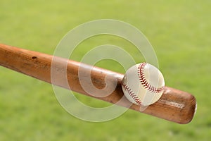 Baseball Bat Hitting Ball photo